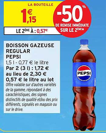 BOISSON GAZEUSE REGULAR PEPSI