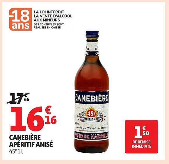 CANEBIÈRE APÉRITIF ANISÉ 45° 1 L