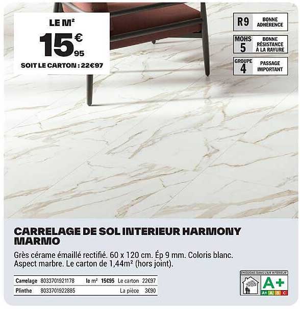 CARRELAGE DE SOL INTÉRIEUR HARMONY MARMO