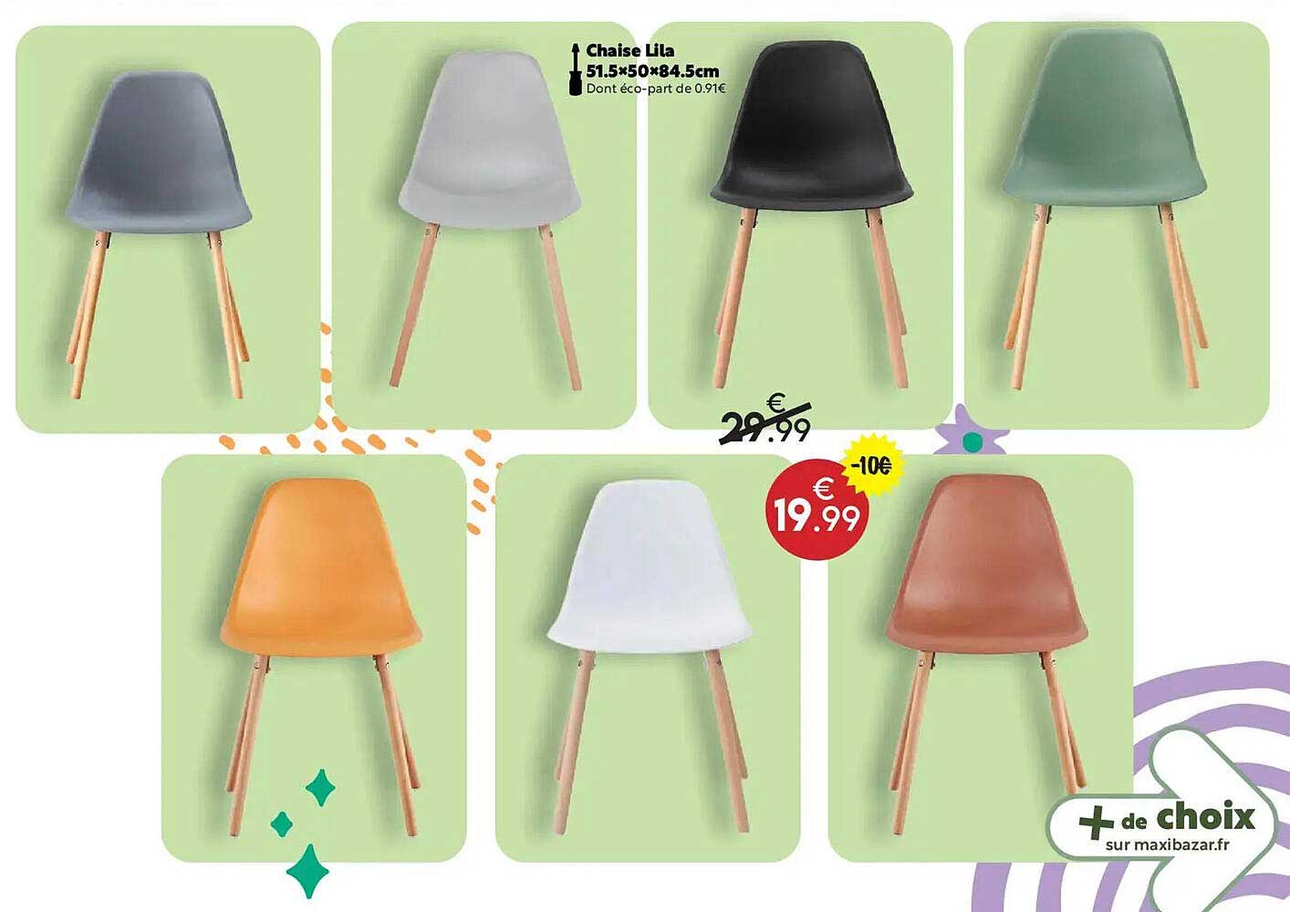 Chaise Lila 51.5×50×84.5cm