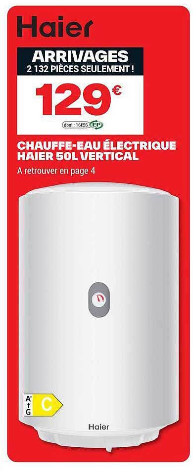 CHAUFFE-EAU ÉLECTRIQUE HAIER 50L VERTICAL