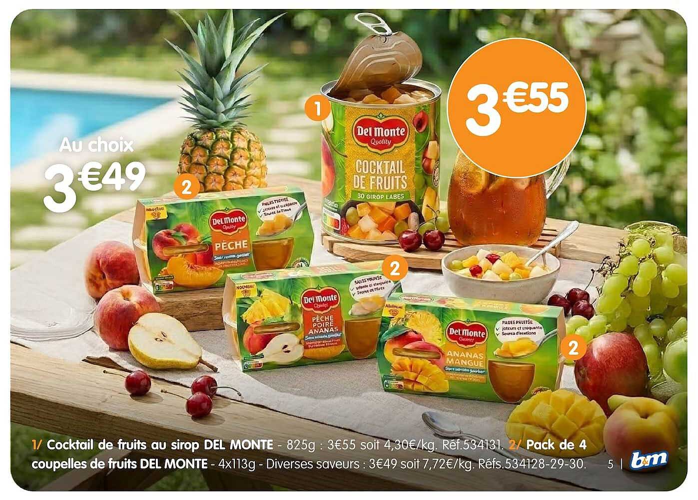 Cocktail de fruits au sirop DEL MONTE