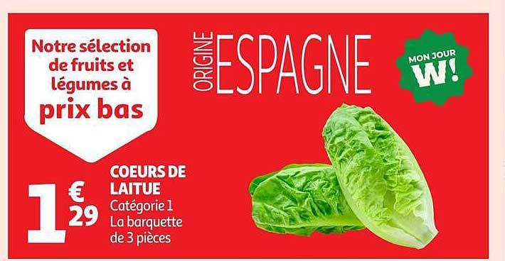 COEURS DE LAITUE Catégorie1 La barquette de 3 pièces