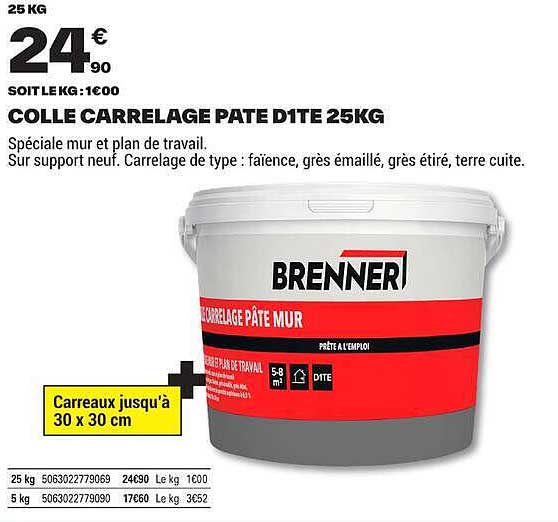 COLLE CARRELAGE PATE DITE 25KG