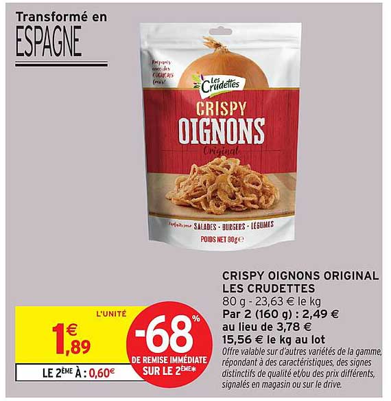 CRISPY OIGNONS ORIGINAL LES CRUDTTES