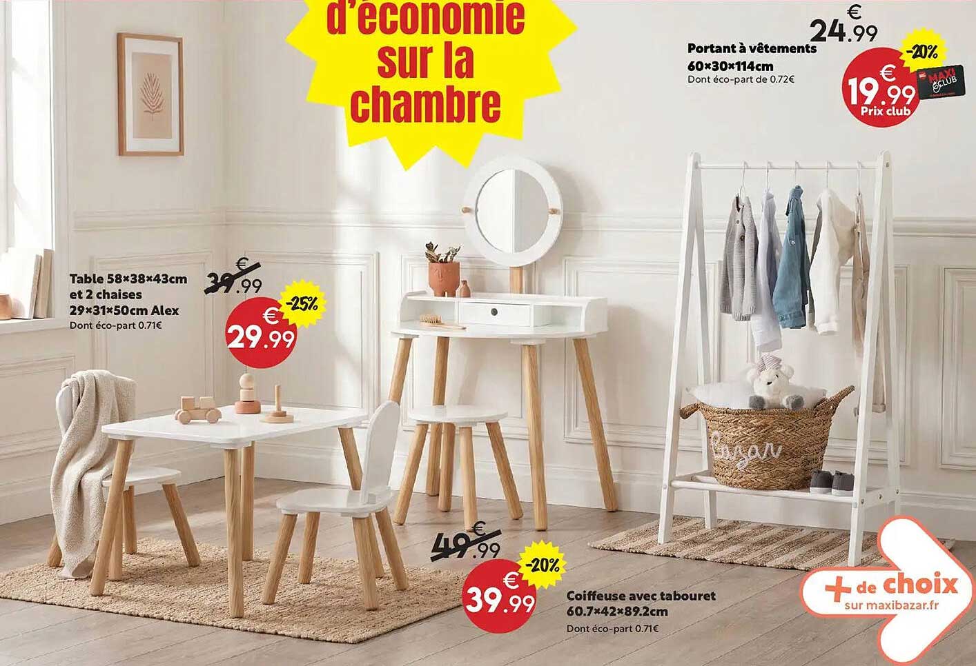 d'économie sur la chambre