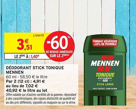 DÉODORANT STICK TONIQUE MENNEN