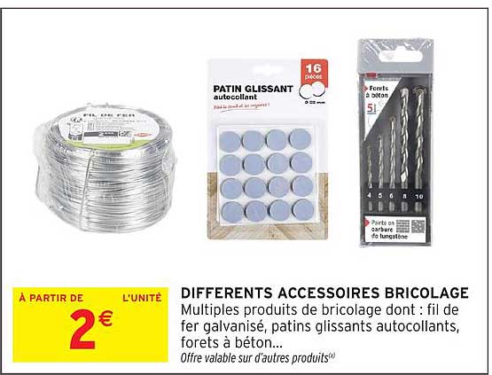 DIFFERENTS ACCESSOIRES BRICOLAGE