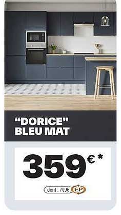 “DORICE” BLEU MAT