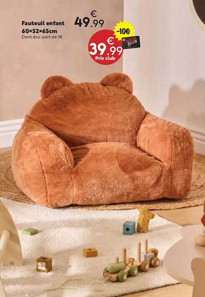 Fauteuil enfant 60×52×65cm