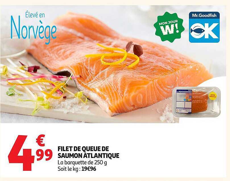 FILET DE QUEUE DE SAUMON ATLANTIQUE