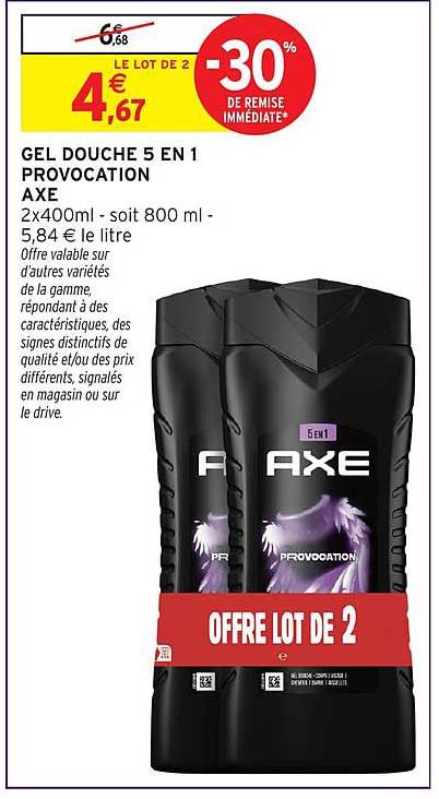 GEL DOUCHE 5 EN 1 PROVOCATION AXE
