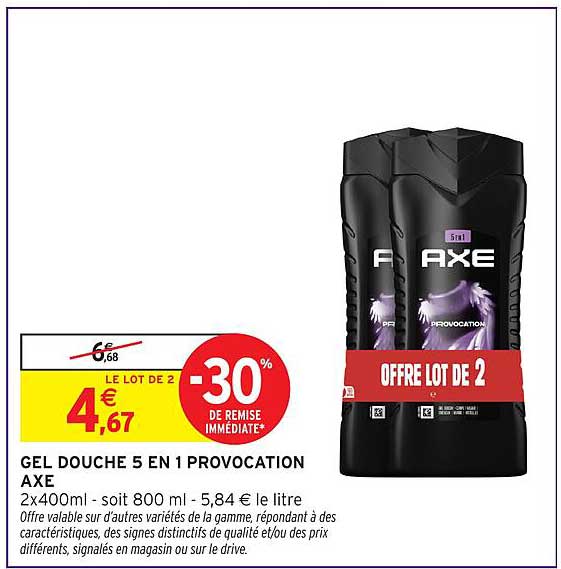 GEL DOUCHE 5 EN 1 PROVOVATION AXE