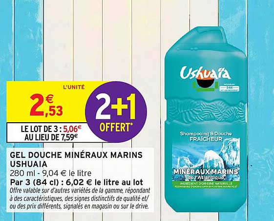 GEL DOUCHE MINERAUX MARINS USHUAIA