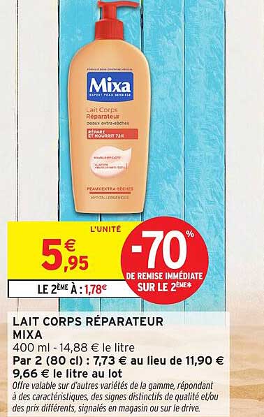 LAIT CORPS RÉPARATEUR MIXA