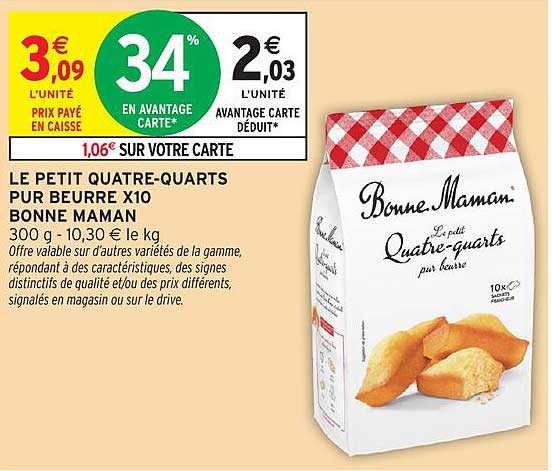 LE PETIT QUATRE-QUARTS PUR BEURRE X10 BONNE MAMAN