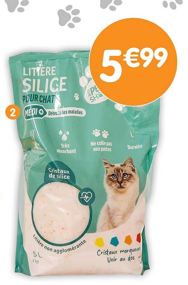 LITIÈRE SILICE POUR CHAT