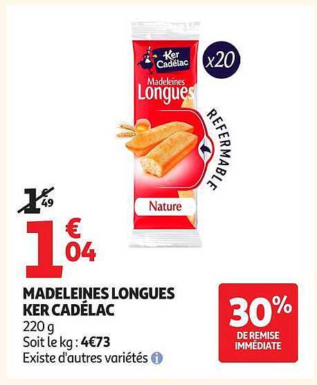 MADELEINES LONGUES KER CADÉLAC