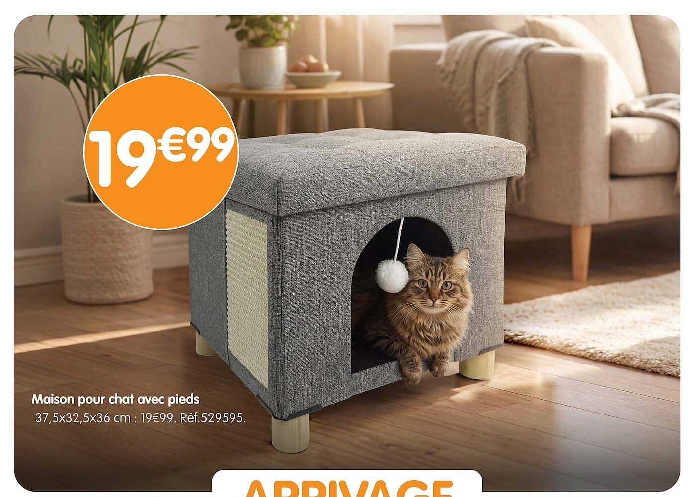 Maison pour chat avec pieds