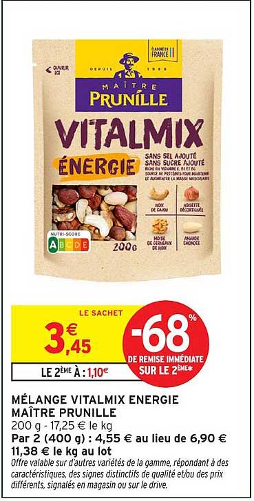 MÉLANGE VITALMIX ÉNERGIE MAÎTRE PRUNILLE 200 g