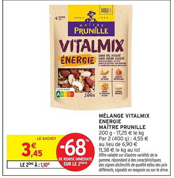 MÉLANGE VITALMIX ENERGIE MAÎTRE PRUNILLE