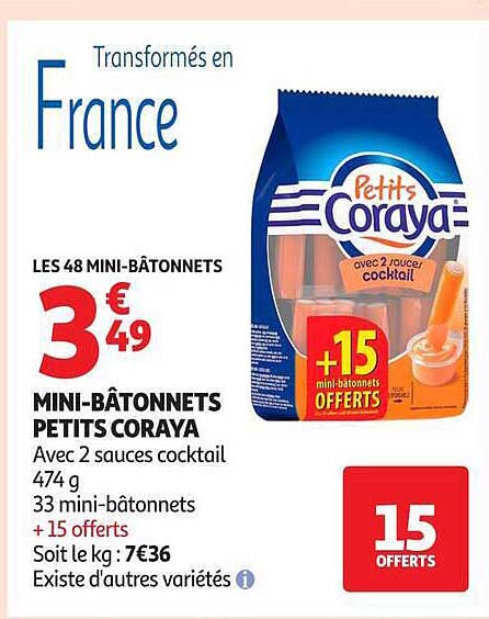 Mini-bâtonnets Petits Coraya
