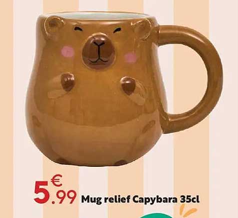 Mug relief Capybara 35cl