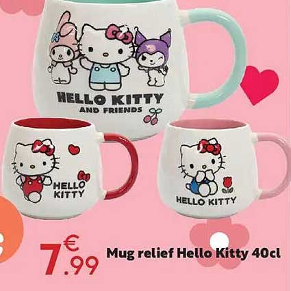 Mug relief Hello Kitty 40cl
