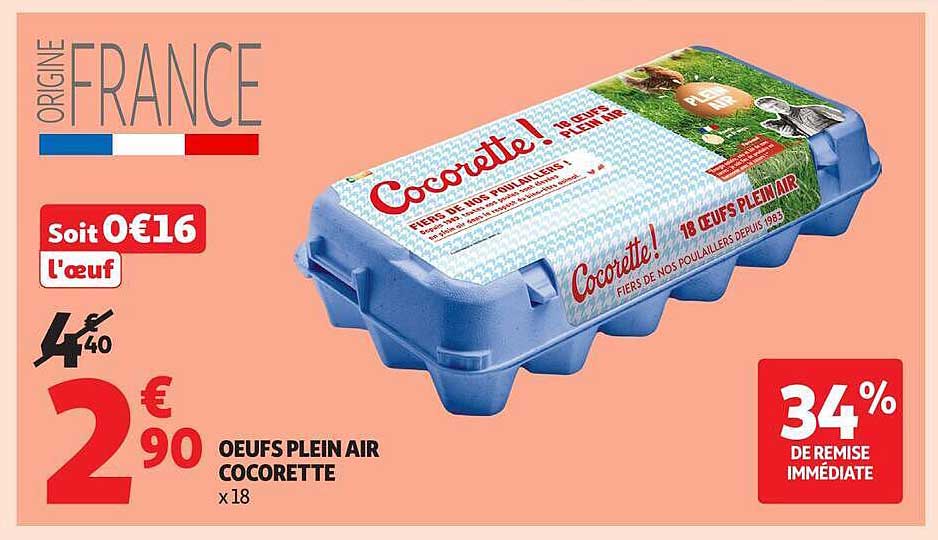 OEUFS PLEIN AIR COCOROTTE x18