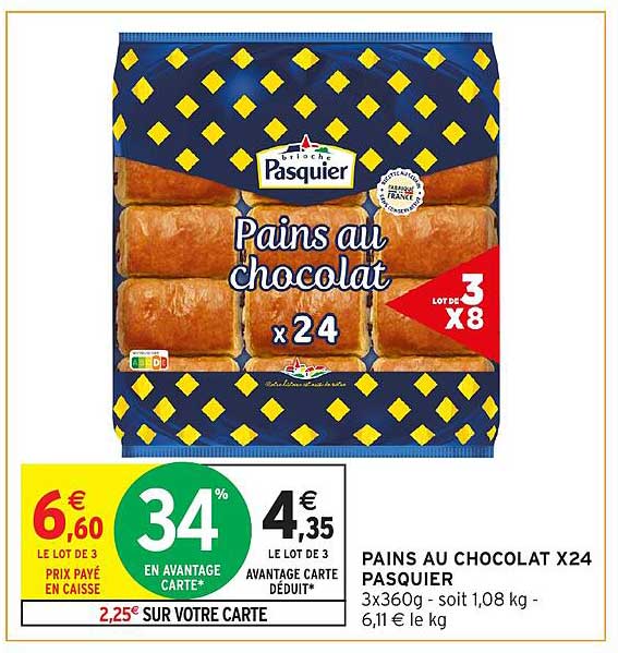 PAINS AU CHOCOLAT x24 PASQUIER