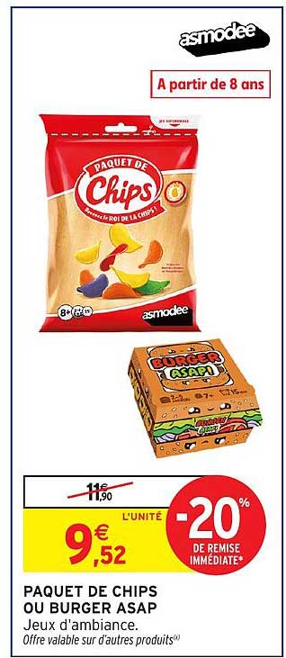 PAQUET DE CHIPS OU BURGER ASAP
