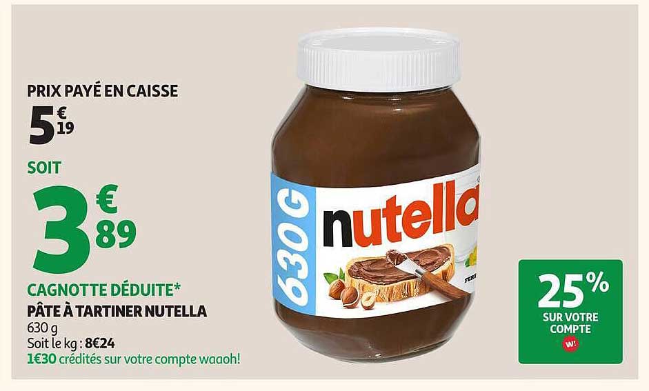 PÂTE À TARTINER NUTELLA
