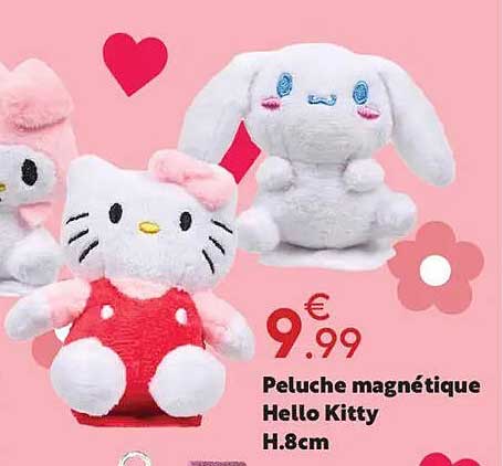 Peluche magnétique Hello Kitty H.8cm