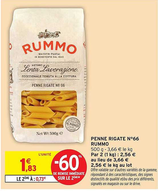 PENNE RIGATE N°66 RUMMO