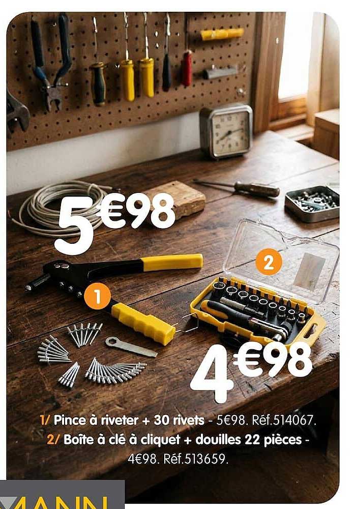 Pince à riveter + 30 rivets