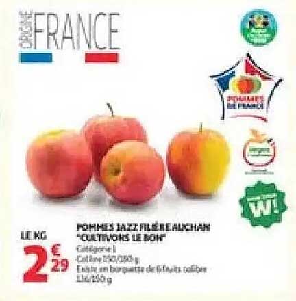 POMMES JAZZ FILIÈRE ANCHAN "CALIBRÉES LE KILO"