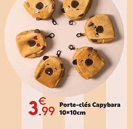 Porte-clés Capybara 10×10cm