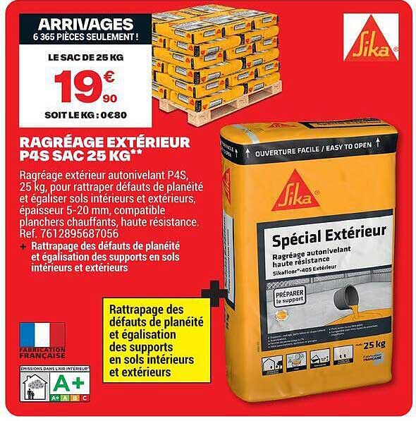 RAGRÉAGE EXTÉRIEUR PAS SAC 25 KG**