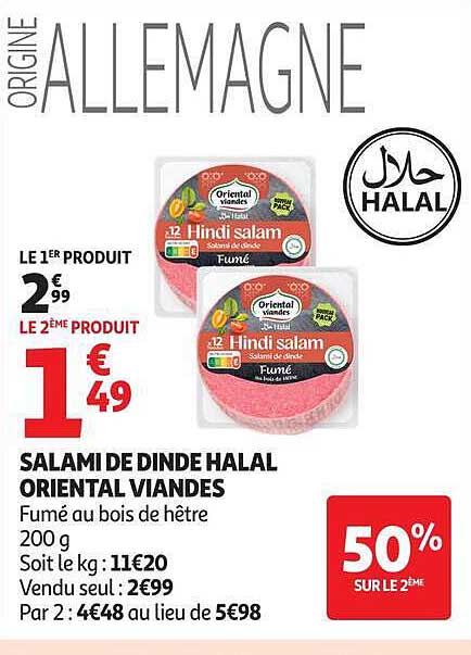 SALAMI DE DINDE HALAL ORIENTAL VIANDES