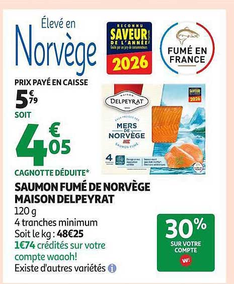 SAUMON FUMÉ DE NORVÈGE MAISON DELPEYRAT