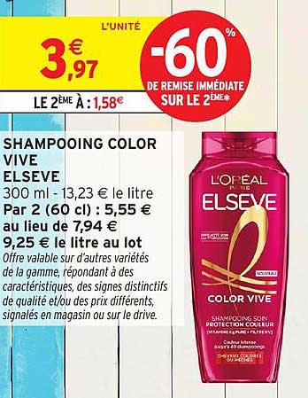 SHAMPOOING COLOR VIVE ELSEVE