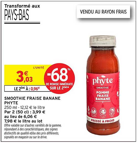 SMOOTHIE FRAISE BANANE PHYTE