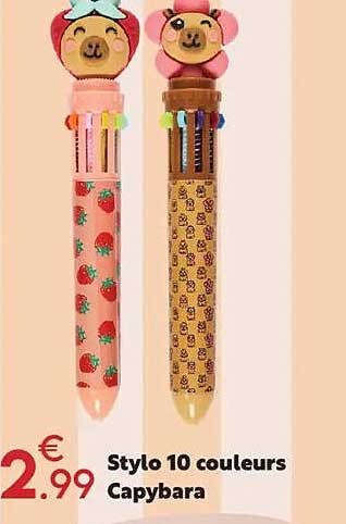 Stylo 10 couleurs Capybara
