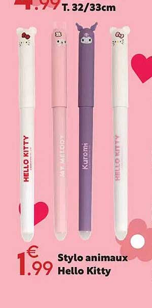 Stylo animaux Hello Kitty