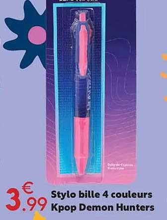 Stylo bille 4 couleurs Kpop Demon Hunters