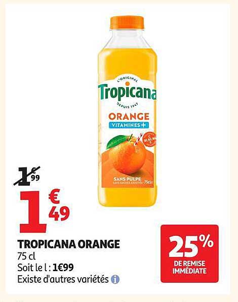 TROPICANA ORANGE 75 cl