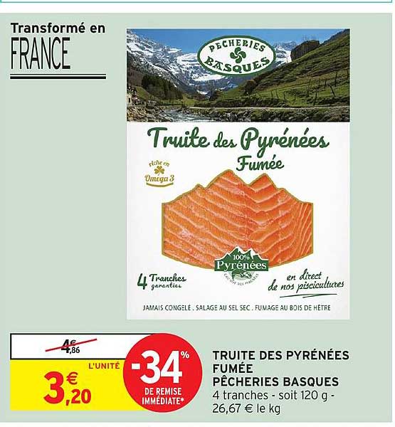TRUITE DES PYRÉNÉES FUMÉE PÊCHERIES BASQUES