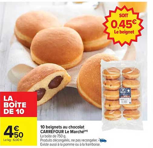 10 beignets au chocolat CARREFOUR Le Marché