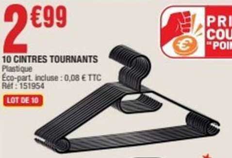 10 CINTRES TOURNANTS