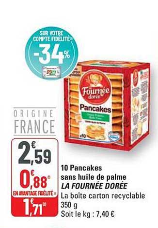 10 Pancakes sans huile de palme LA FOURNÉE DORÉE